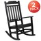 Flash Furniture Winston All-Weather Rocking Chair in Black Faux Wood, PK2 2-JJ-C14703-BK-GG - alternate 4